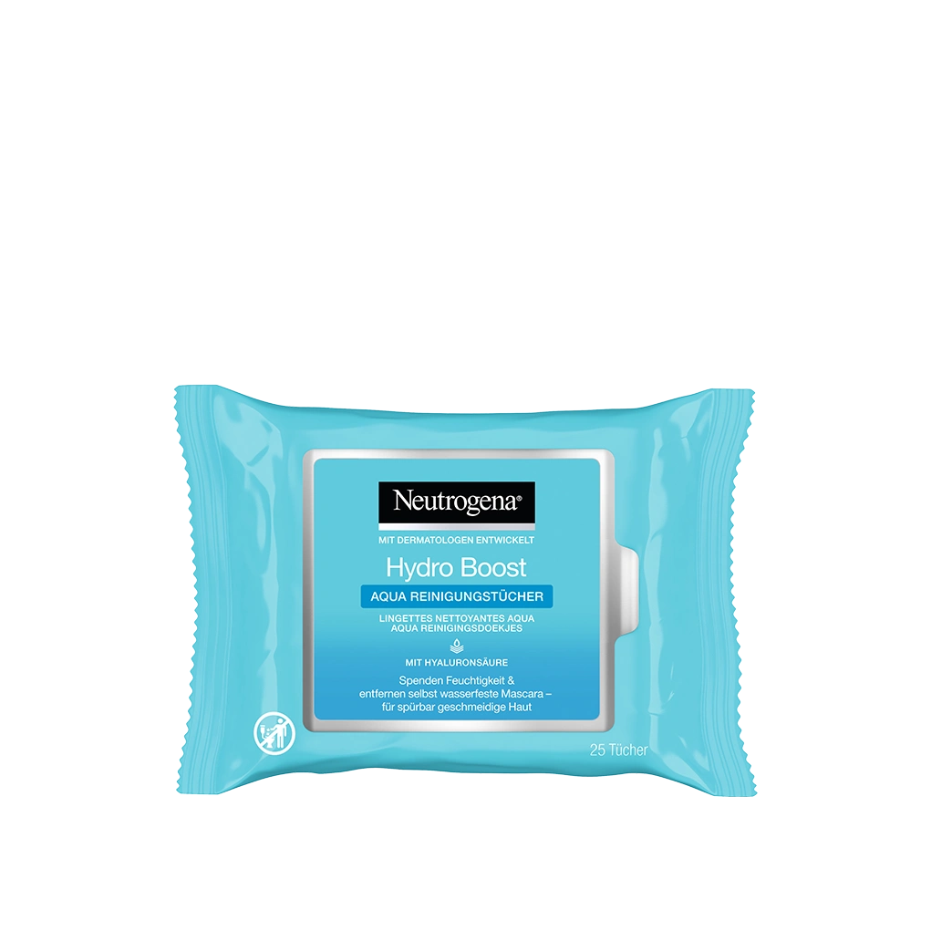 מגבונים לניקוי הפנים הידרו בוסט Neutrogena