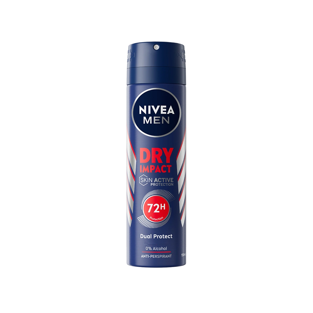 דאודורנט ספריי דריי אימפקט פלוס לגבר NIVEA