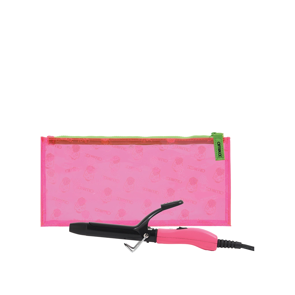 מיני מסלסל שיער ורוד amika