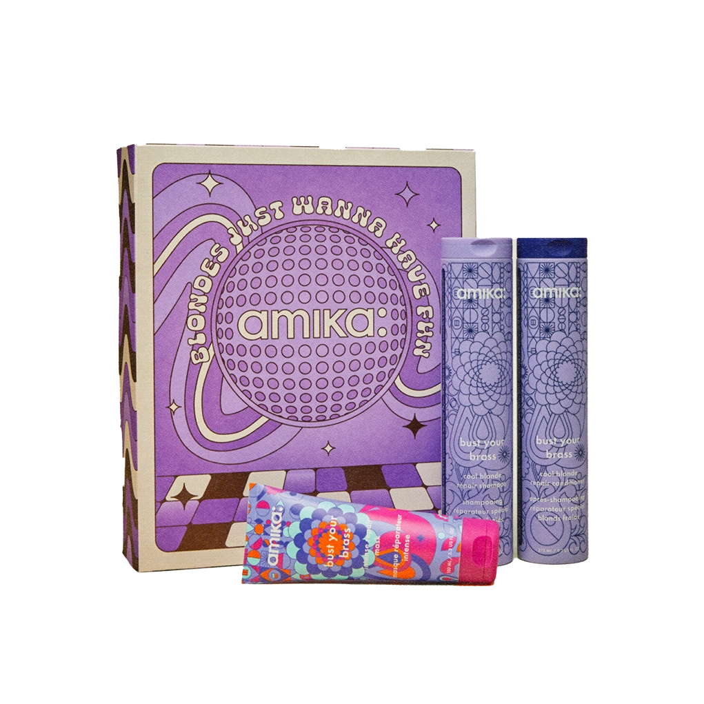 סט משקם לשיער סילבר amika